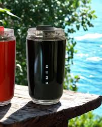 Smeg glossy black travel mug model 648